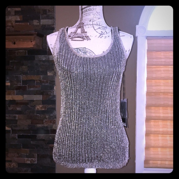 Rock & Republic See Through Shimmer Tank - Picture 1 of 4